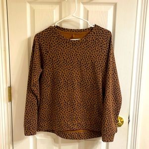 Lou and Grey cotton blend leopard print sweatshirt